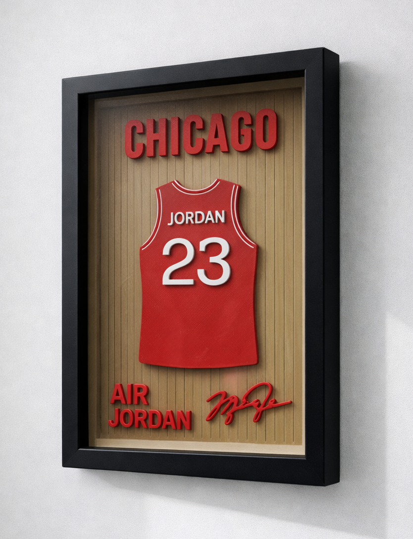 3D Рамка Michael Jordan | Chicago Bulls – Легендарна Баскетболна Декорация