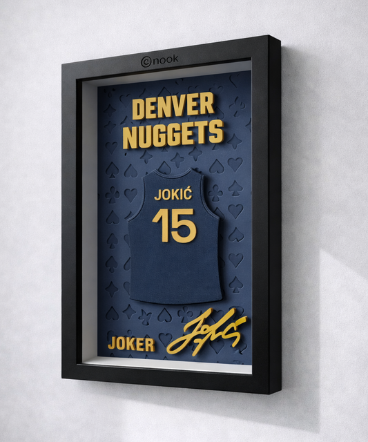 3D Рамка Nikola Jokić | Denver Nuggets – NBA Декорация с Име и Номер
